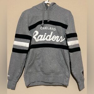 Mitchell & Ness Throwback Oakland Raiders Hoodie Hooded Adult Small Las Vegas LV